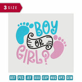 Boy or Girl - Embroidery Design - FineryEmbroidery